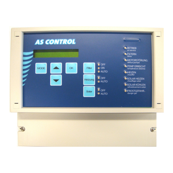 aqua solar AS CONTROL Montage- Und Betriebsanleitung
