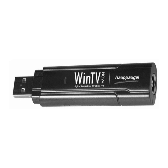 Hauppauge WinTV-MiniStick Installationsanleitung