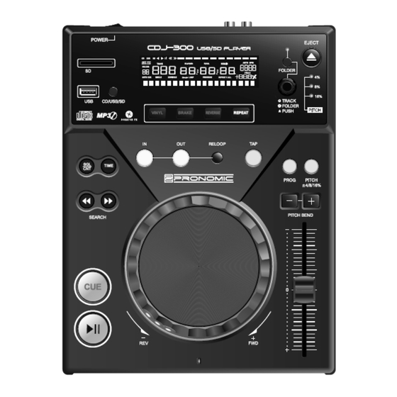 Pronomic CDJ-300 Bedienungsanleitung