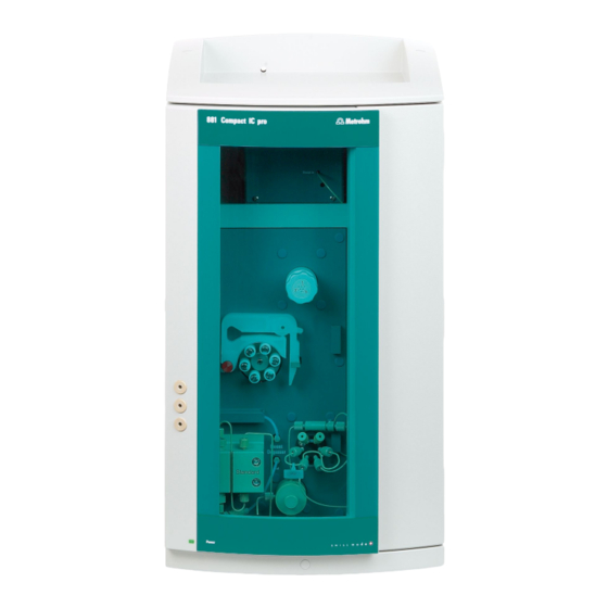 Metrohm 881 Compact IC pro - Anion Handbuch
