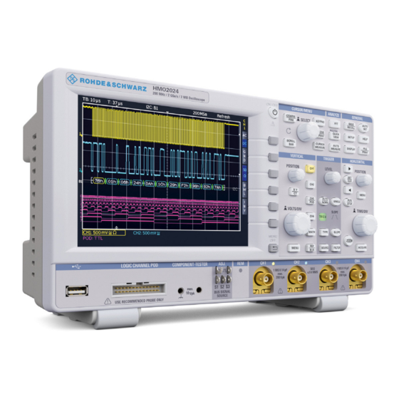 Rohde & Schwarz R&S HMO72-Serie Benutzerhandbuch