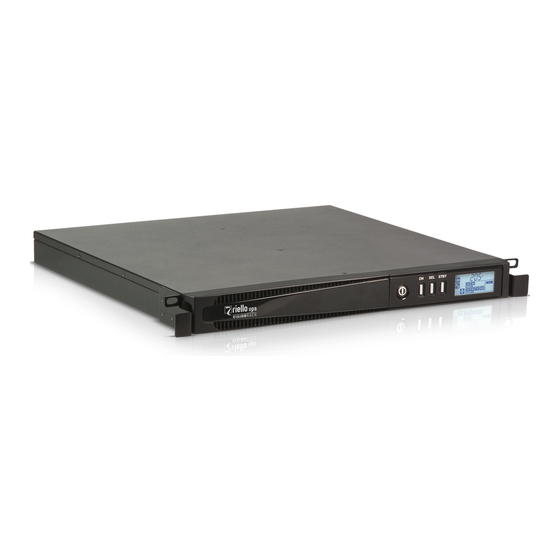 Riello VISION RACK VSR 800 - 1100 Bedienungsanleitung