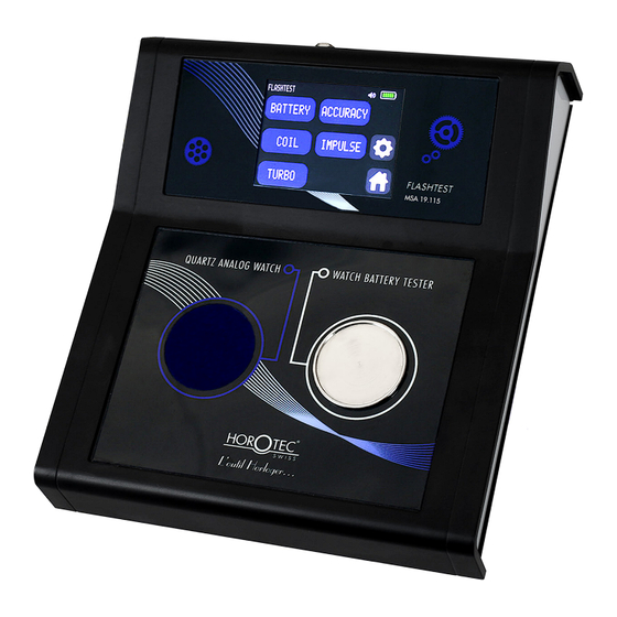 Horotec Flashtest MSA 19.115 Bedienungsanleitung