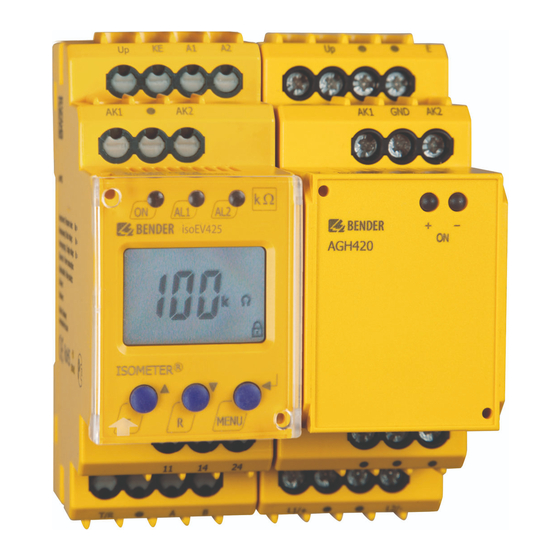 Bender isoEV425 Kurzanleitung
