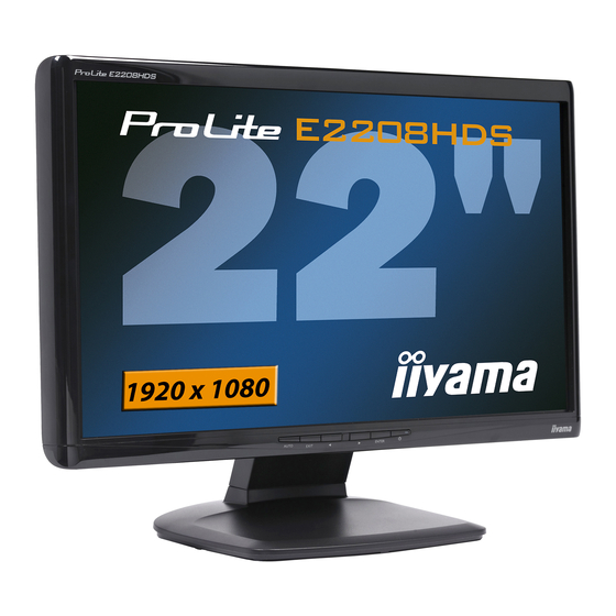 iiyama PROLITE E2208HDS Bedienungsanleitung