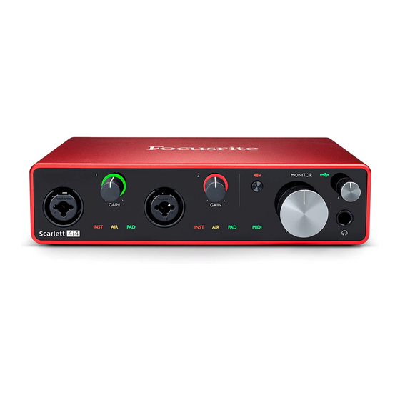 Focusrite Scarlett 4i4 Bedienungsanleitung