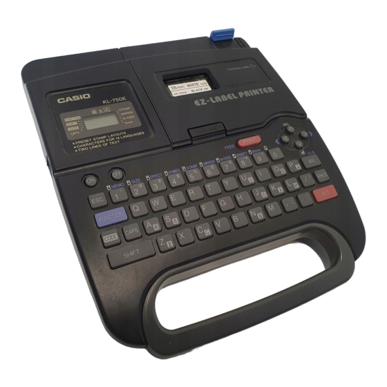 Casio KL-750E Bedienungsanleitung