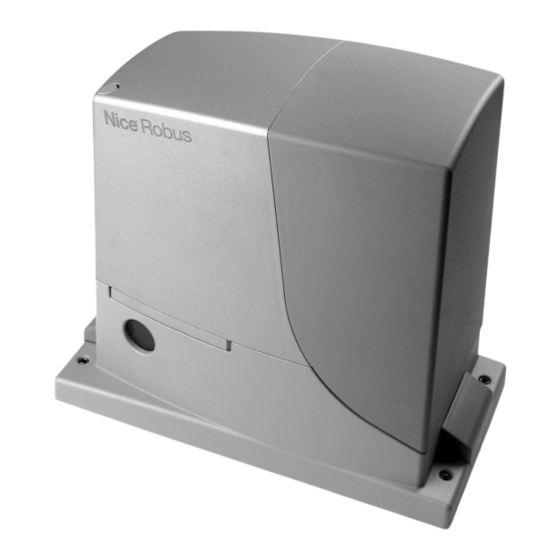 Nice Robus 600 Anweisungen Und Hinweise Für Den Installateur