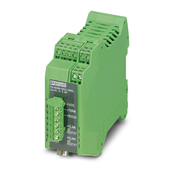 Phoenix Contact PSI-MODEM-SHDSL/SERIAL Anwenderhandbuch