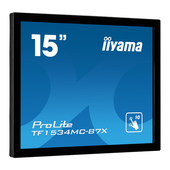iiyama ProLite TF1534MC Bedienungsanleitung