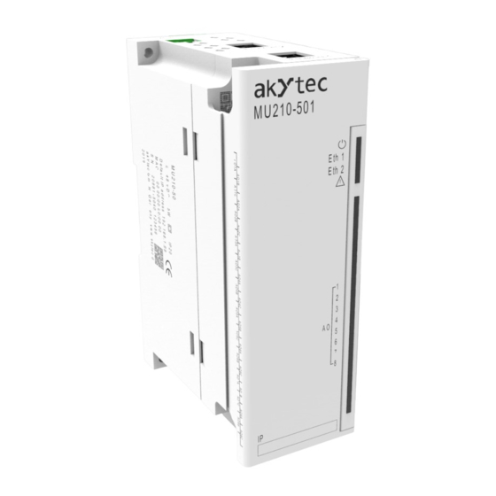 Akytec MU210-501 Handbücher