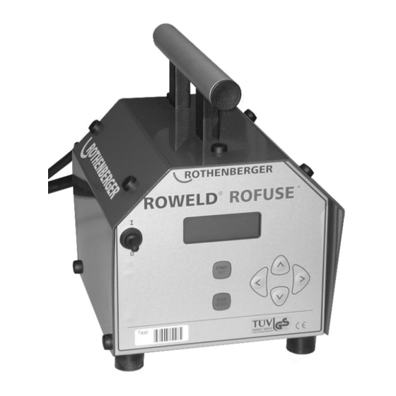 Rothenberger ROWELD ROFUSE Basic 48 Bedienungsanleitung