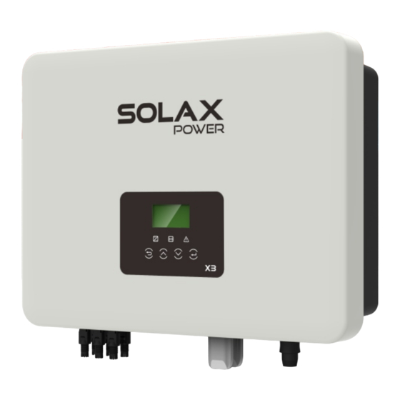 SolaX Power X3 Serie Schnellinstallationsanleitung