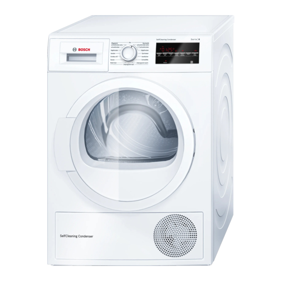 Bosch WTW85430 Gebrauchs- Und Aufstellanleitung