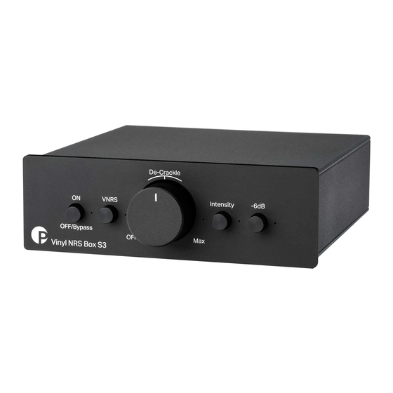 Pro-Ject Audio Systems Vinyl NRS Box S3 Bedienungsanleitung