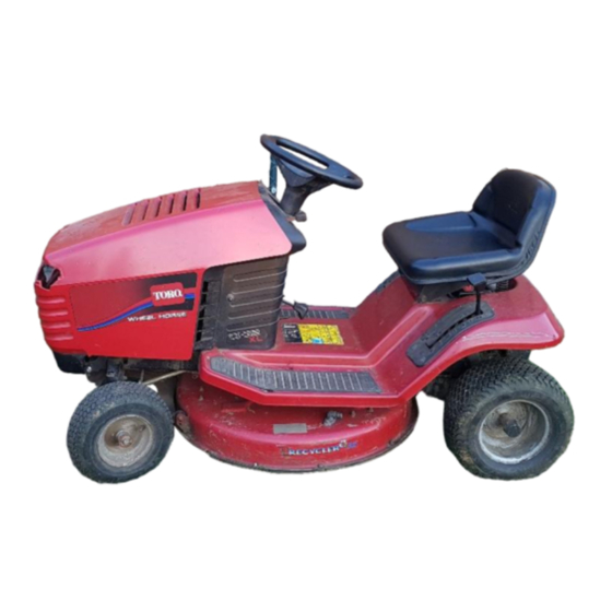 Toro Wheel Horse 13-32 XLE Bedienungsanleitung
