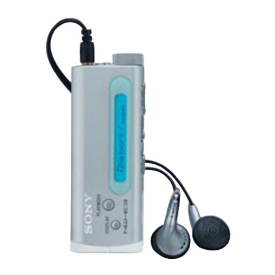 Sony Walkman NW-E3 Bedienungsanleitung