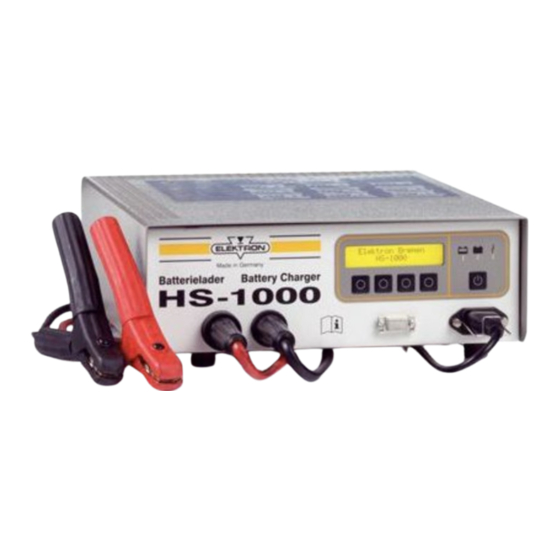 Elektron HS-1000 Bedienungsanleitung