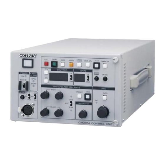 Sony CCU-TX50 Bedienungsanleitung
