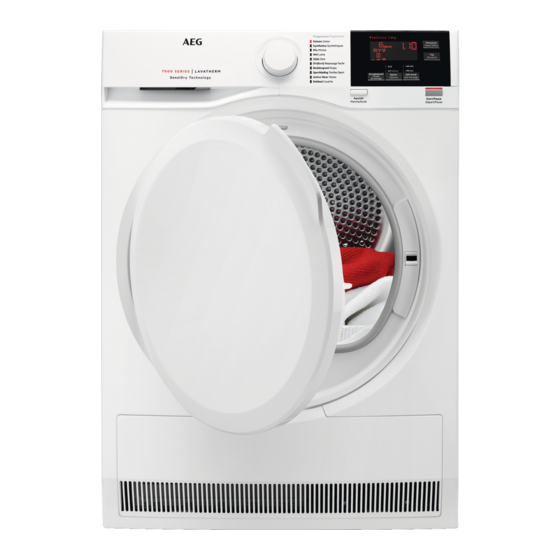 AEG T7DBG86P Benutzerinformation