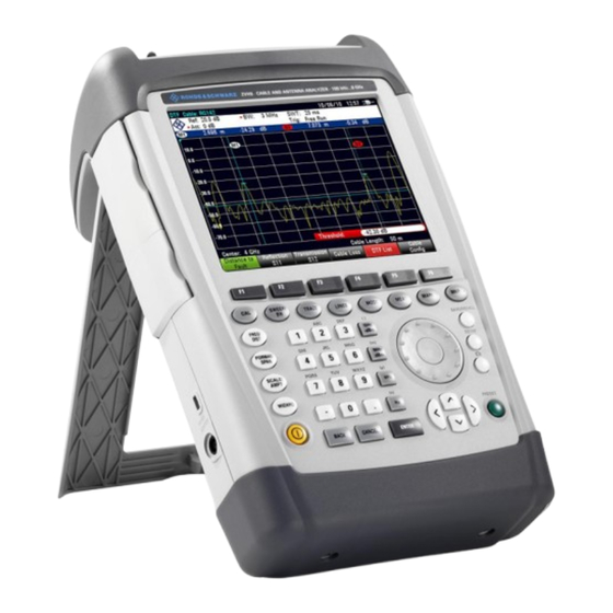 Rohde & Schwarz R&S ZVH Bedienungsanleitung