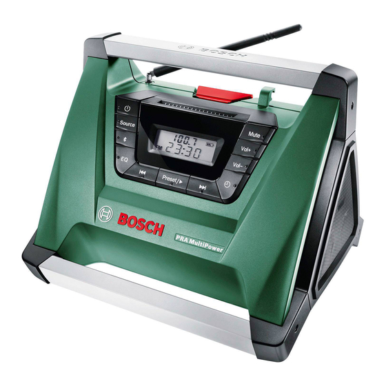 Bosch PRA MultiPower Originalbetriebsanleitung
