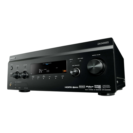 Sony STR-DA2400ES Installationshandbuch