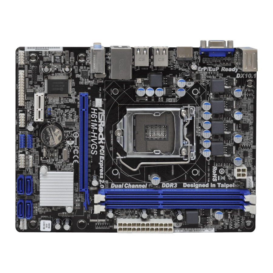 ASROCK H61M-HVGS Schnellinstallationsanleitung