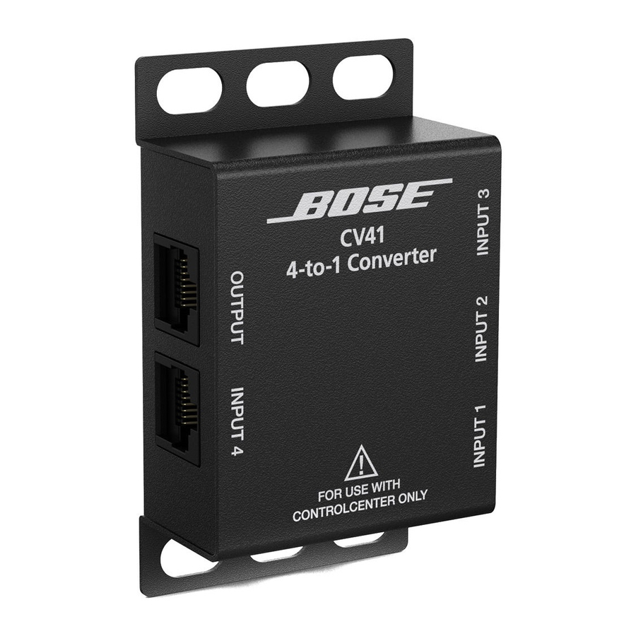 Bose ControlCenter CV41 4-to-1 Bedienungsanleitung