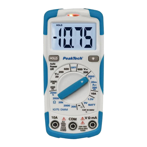 PeakTech 1075 Bedienungsanleitung