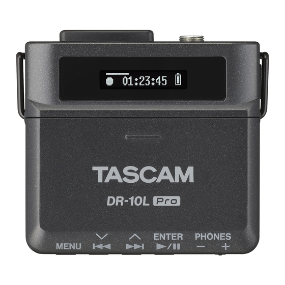 Tascam DR-10L Pro Benutzerhandbuch