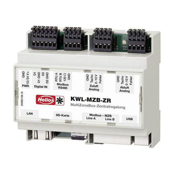 Helios KWL-MZB-ZR Handbücher