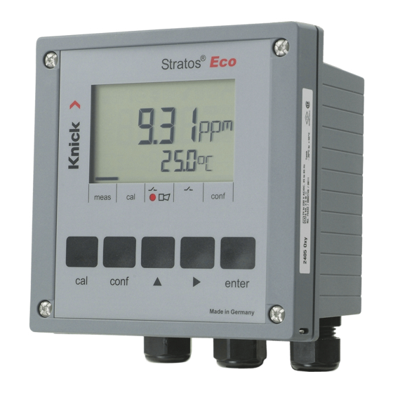 Knick Stratos Eco 2405 CondI Betriebsanleitung