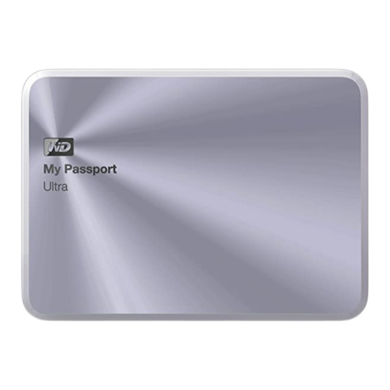 Western Digital My Passport Ultra Bedienungsanleitung