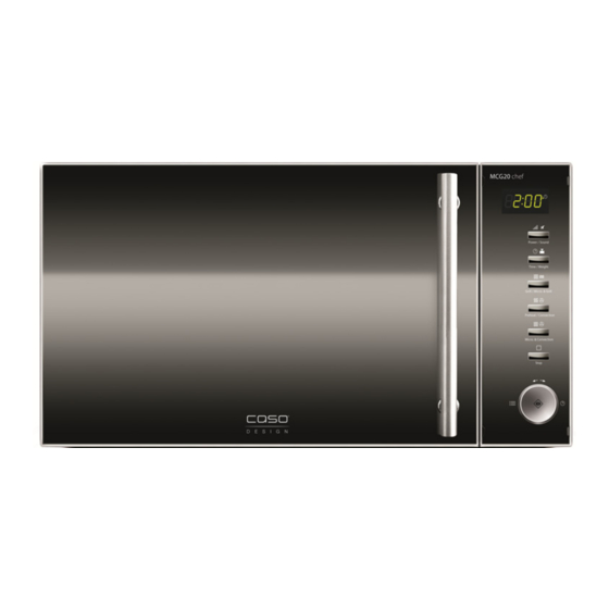 CASO DESIGN MCG20 Chef Original Bedienungsanleitung