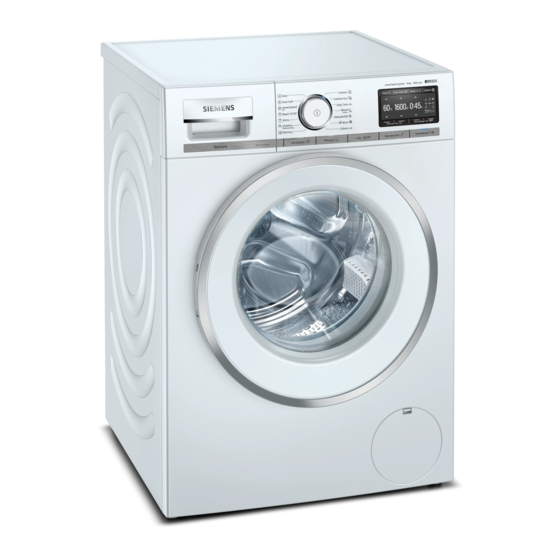 Siemens WM14VG90 Gebrauchs- Und Montageanleitung