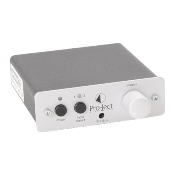 Pro-Ject Audio Systems Pre Box Bedienungsanleitung