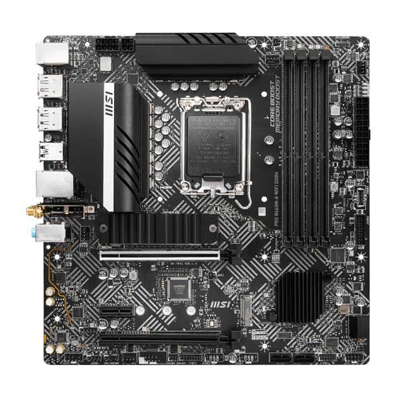 MSI PRO B660M-A WIFI DDR4 Benutzerhandbuch