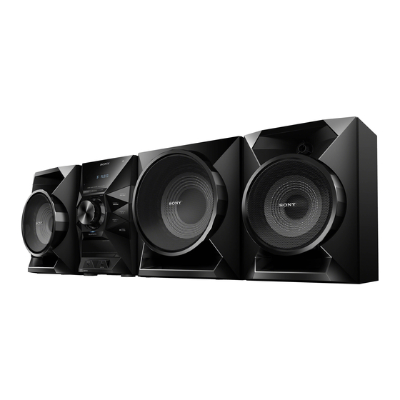 Sony MHC-ECL77BT Bedienungsanleitung