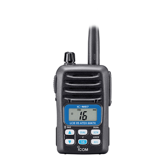 Icom IC-M87 ATEX Bedienungsanleitung