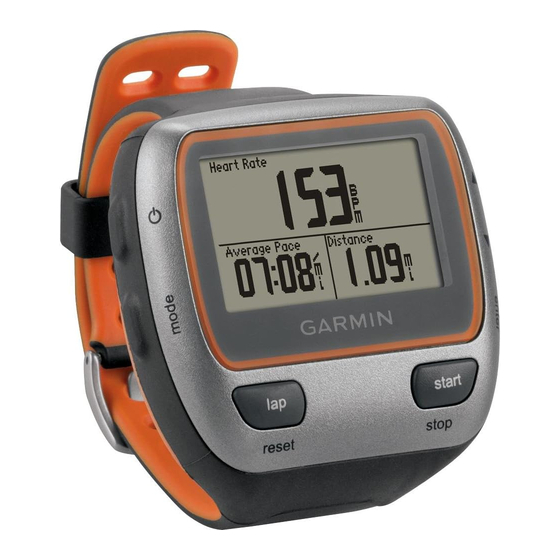 Garmin Forerunner 310xt Schnellstartanleitung