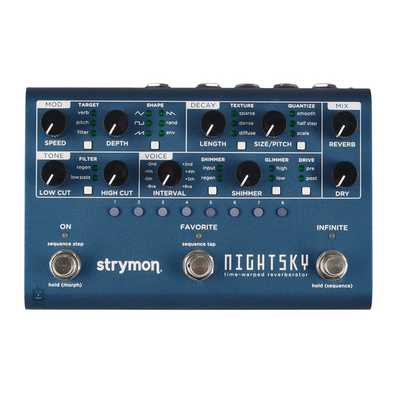 Strymon NightSky Bedienungsanleitung