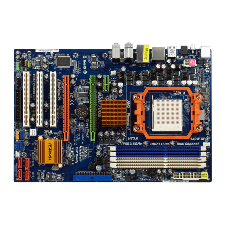 ASROCK M3A770DE Schnellinstallationsanleitung
