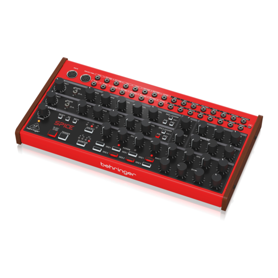 Behringer SPICE Kurzanleitung
