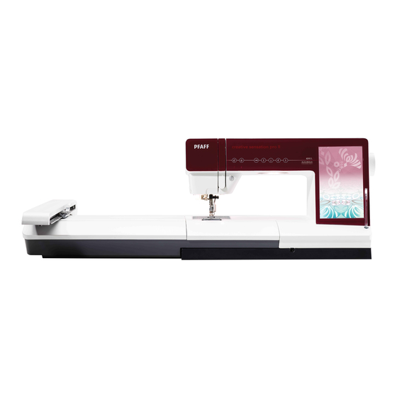 Pfaff Creative Sensation PRO II Gebrauchsanleitung