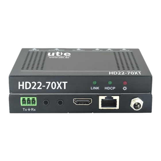UTE HD22-70XT Bedienungsanleitung