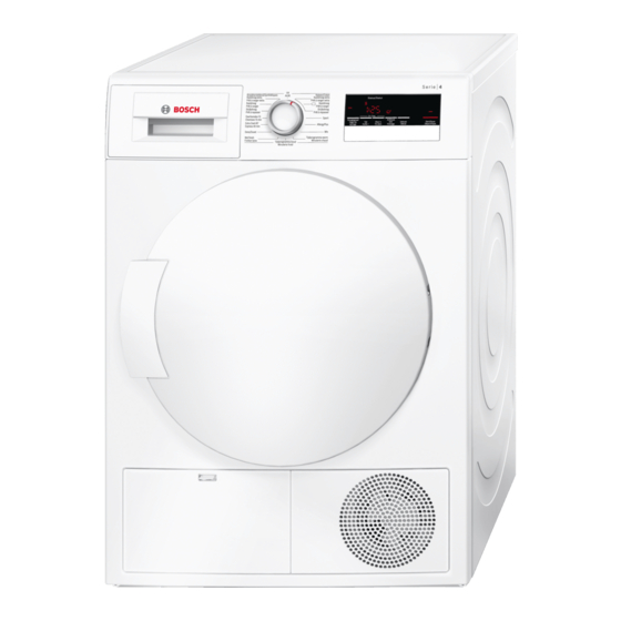 Bosch WTN8320KFG Gebrauchs- Und Aufstellanleitung