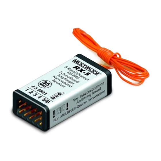 Multiplex RX-5 Anleitung