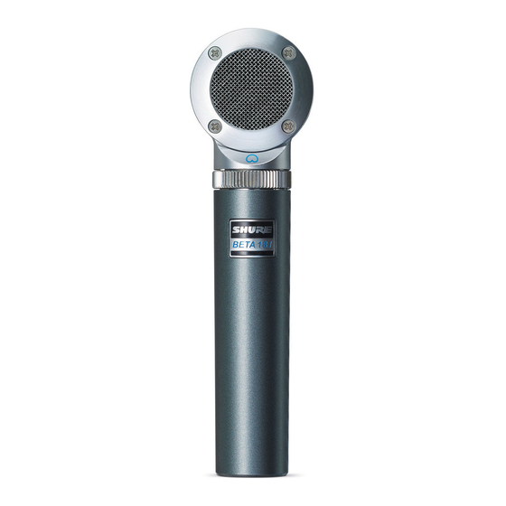 Shure BETA 181 Bedienungsanleitung