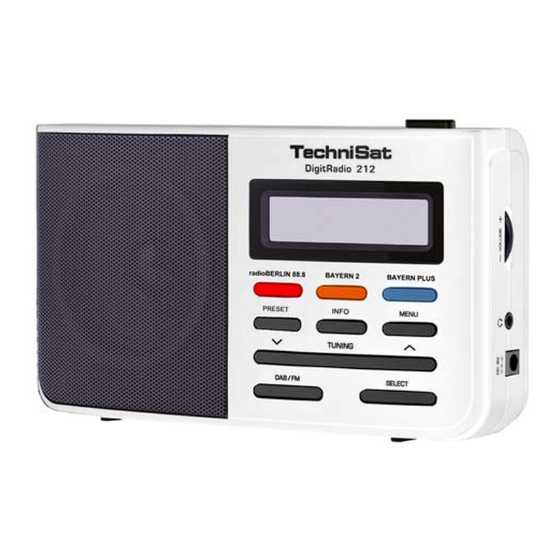 TechniSat DigitRadio 212 Bedienungsanleitung